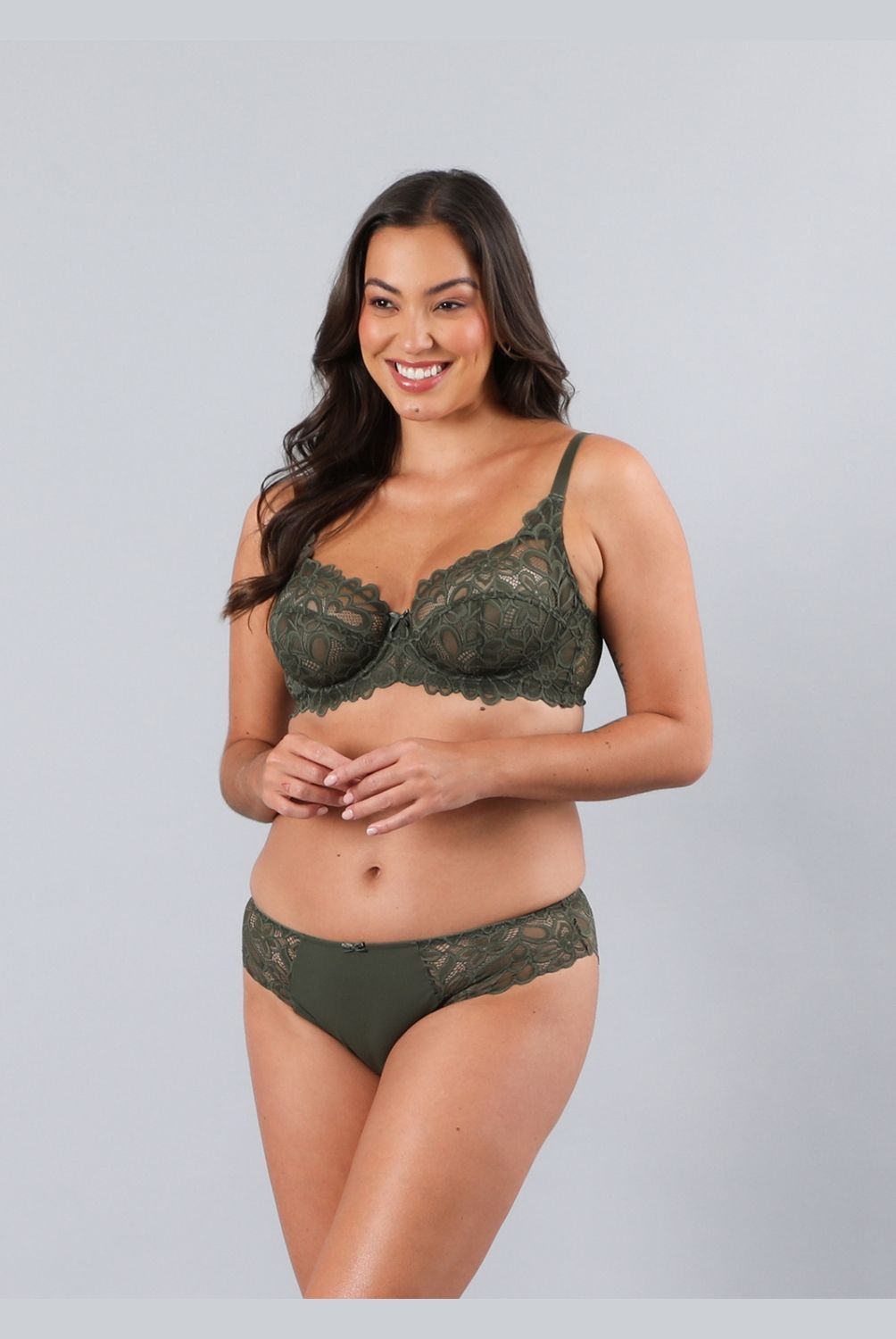 FLORES - Sostén Natural Refuerzo Encaje Mujer Flores