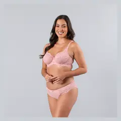 FLORES - Sostén Natural Refuerzo Encaje Mujer
