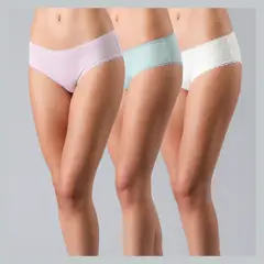 FLORES - Pack De 3 Pantaletas Algodón Mujer