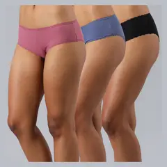 FLORES - Pack De 3 Pantaletas Algodón Mujer