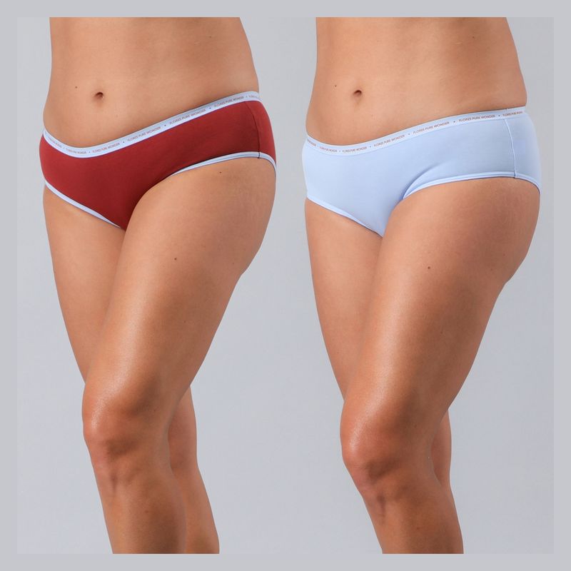 FLORES - Pack de 2 Pantaletas Algodón Mujer Flores