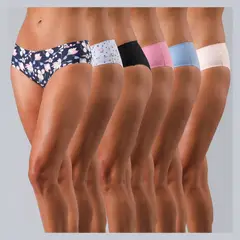 FLORES - Pack De 6 Pantaletas Bonded Microfibra Mujer