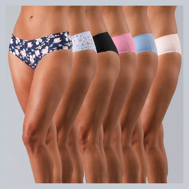 FLORES Pack 6 Pantaletas Bonded Microfibra Mujer