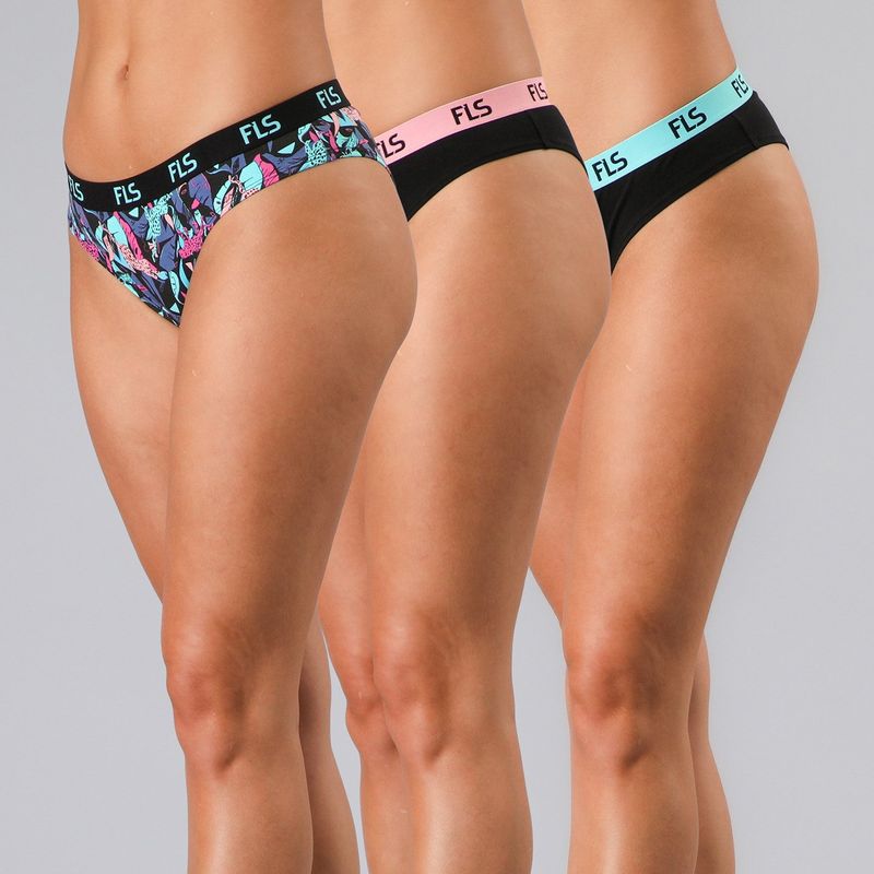 FLORES - Pack de 3 Bikini Algodón Mujer Flores