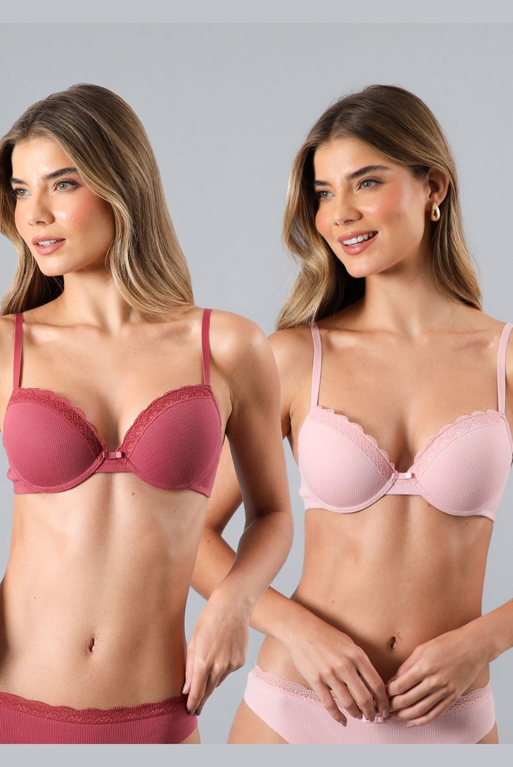 FLORES - Pack de 2 Sostenes Perfect Balconet Mujer Flores