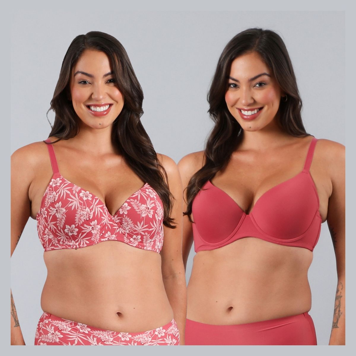 FLORES - Pack de 2 Sostenes Perfect Cover Mujer Flores