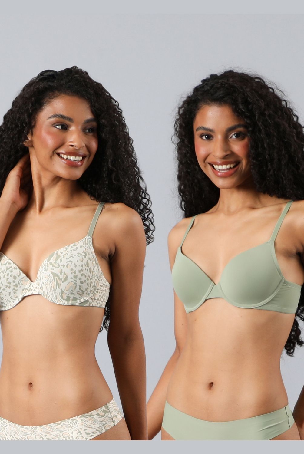 FLORES - Pack de 2 Sostenes Perfect Cover Demi Cup Mujer Flores