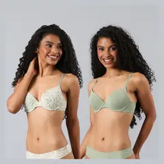 FLORES - Pack de 2 Sostenes Perfect Cover Demi Cup Mujer
