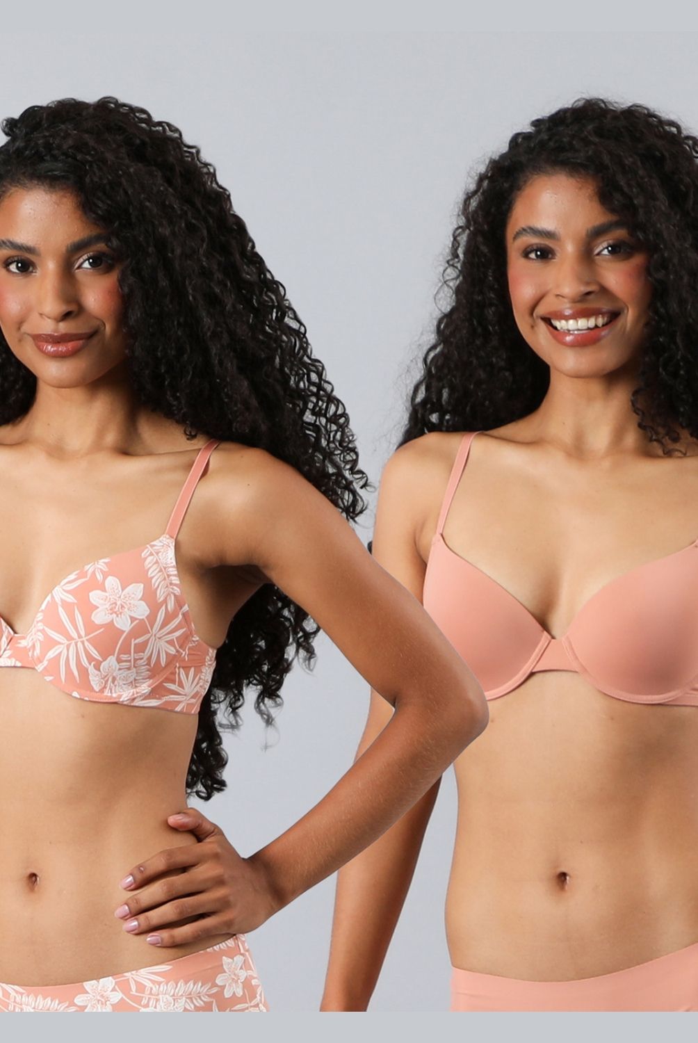 FLORES - Pack de 2 Sostenes Perfect Cover Demi Cup Mujer Flores