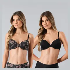 FLORES - Pack de 2 Sostenes Perfect Cover Demi Cup Mujer