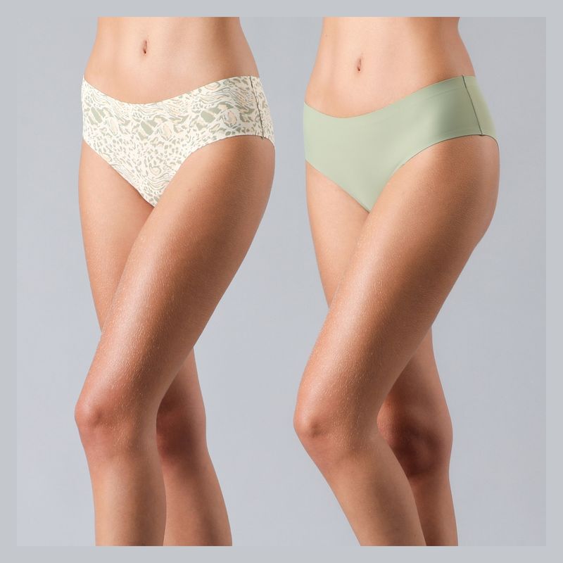 FLORES - Pack de 2 Pantaletas Micro Print Bonded Mujer Flores