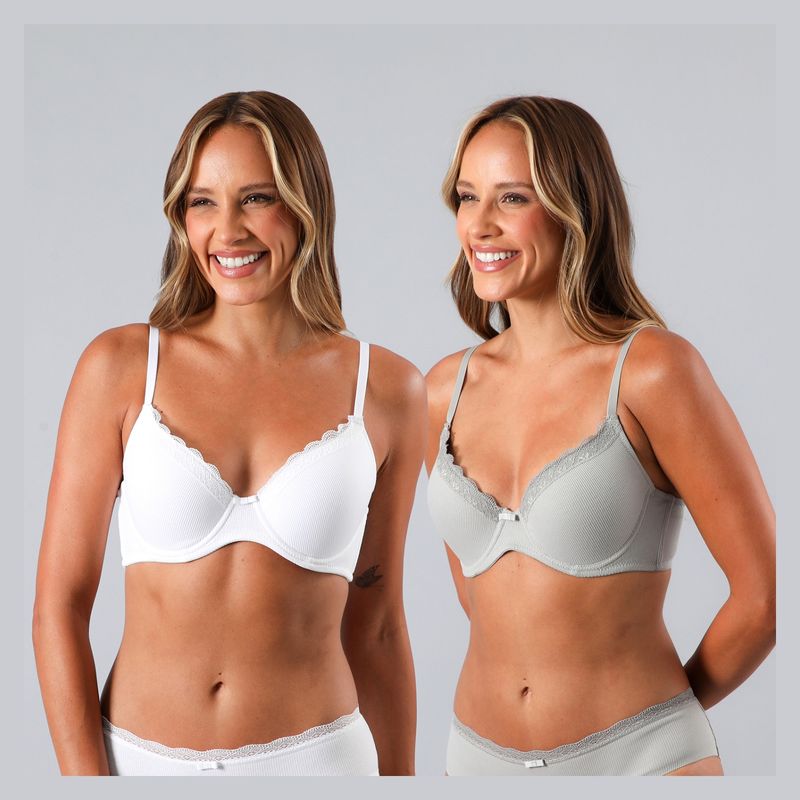 FLORES - Pack de 2 Sosten Perfect Cover Mujer Flores