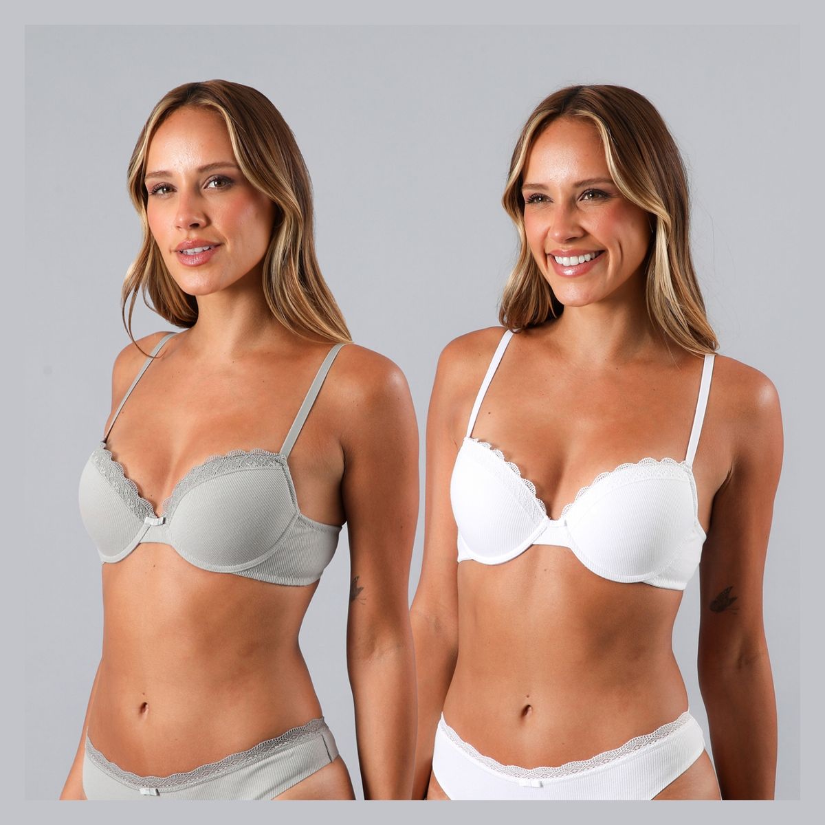 FLORES - Pack de 2 Sostenes Perfect Balconet Mujer Flores
