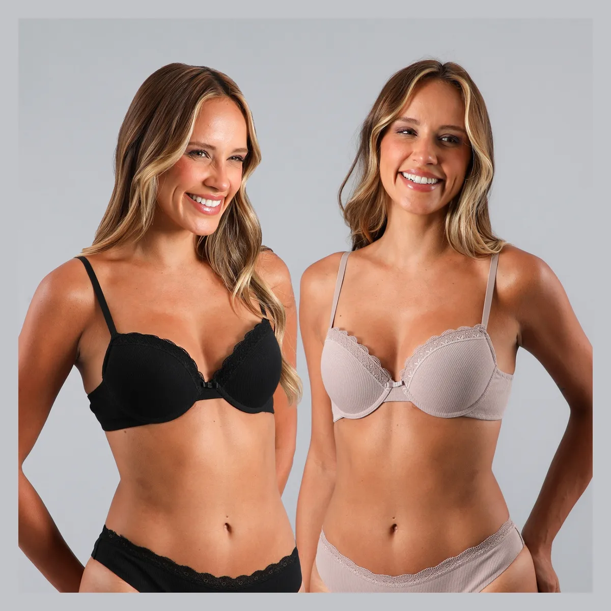 FLORES - Pack de 2 Sostenes Perfect Balconet Mujer Flores