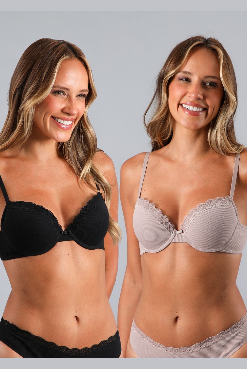 FLORES - Pack de 2 Sostenes Perfect Balconet Mujer Flores