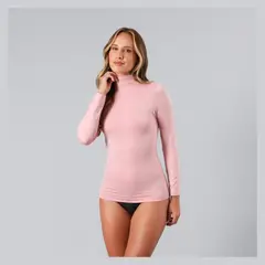 FLORES - Camiseta Manga Larga Cuello Subido Mujer