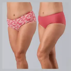 FLORES - Pack de 2 Calzones Maxi Micro Print Mujer