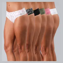 FLORES - Pack De 6 Culotte Algodón Print Mujer
