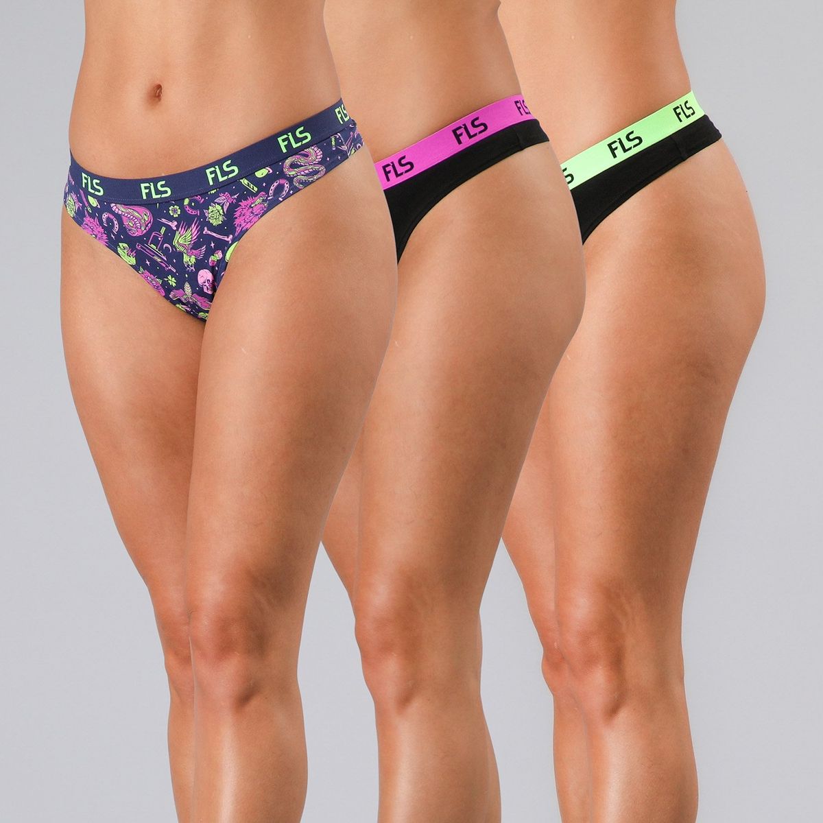 FLORES - Pack 3 Colaless Algodón Mujer Flores