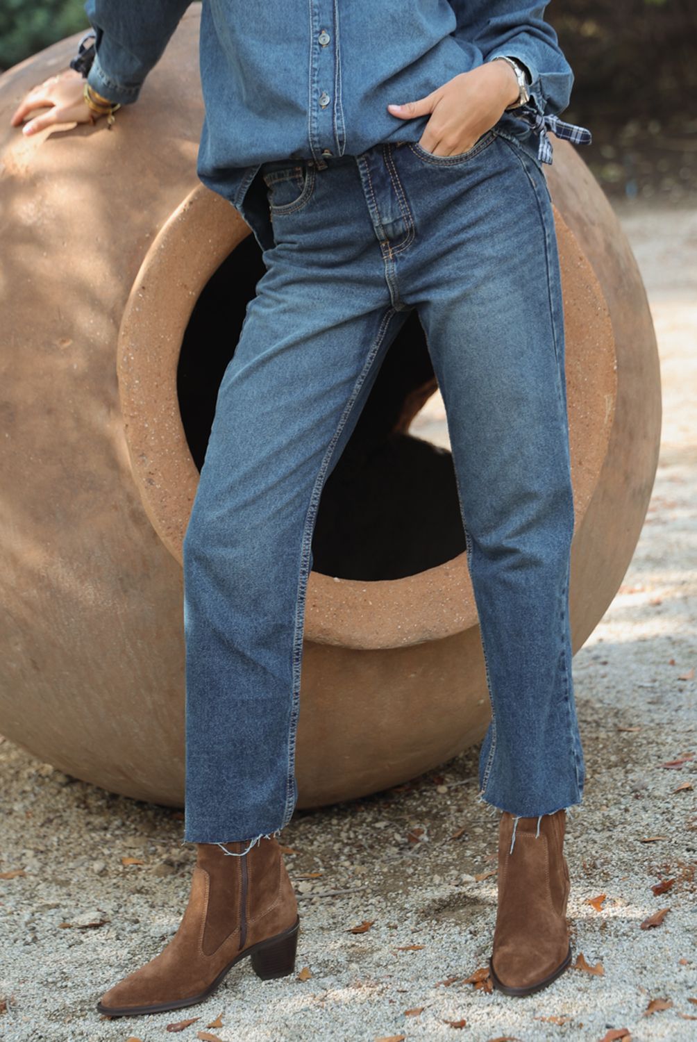 BASEMENT - Jeans Straight Mujer Paula Mekis