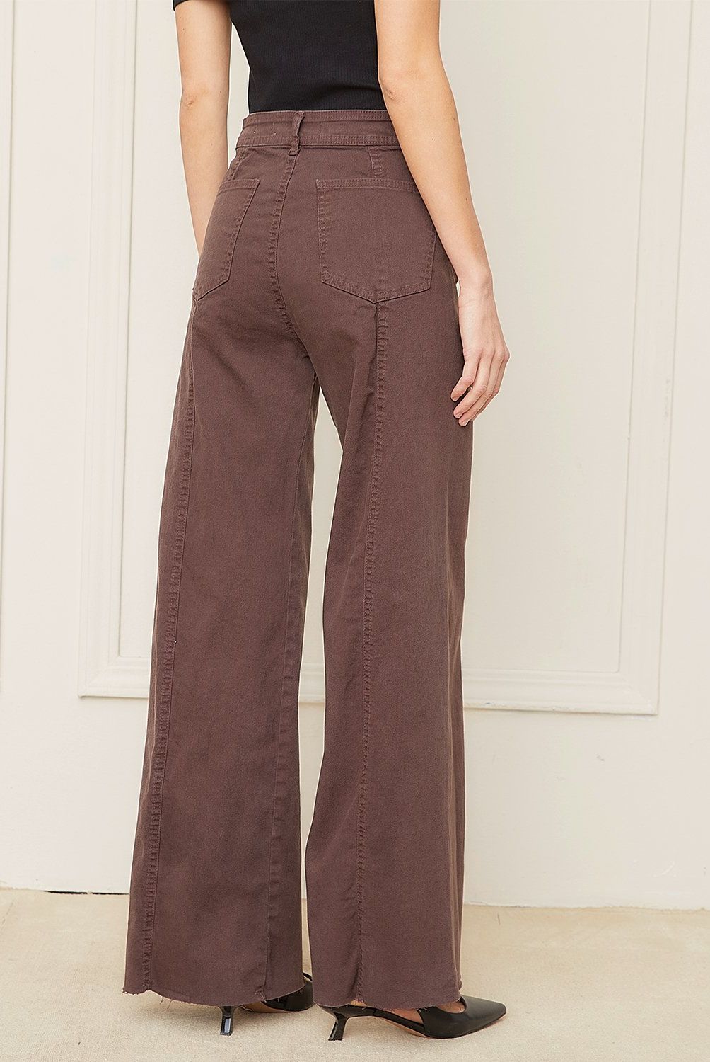 BASEMENT - Jeans Wide Leg Tiro Medio Mujer Basement