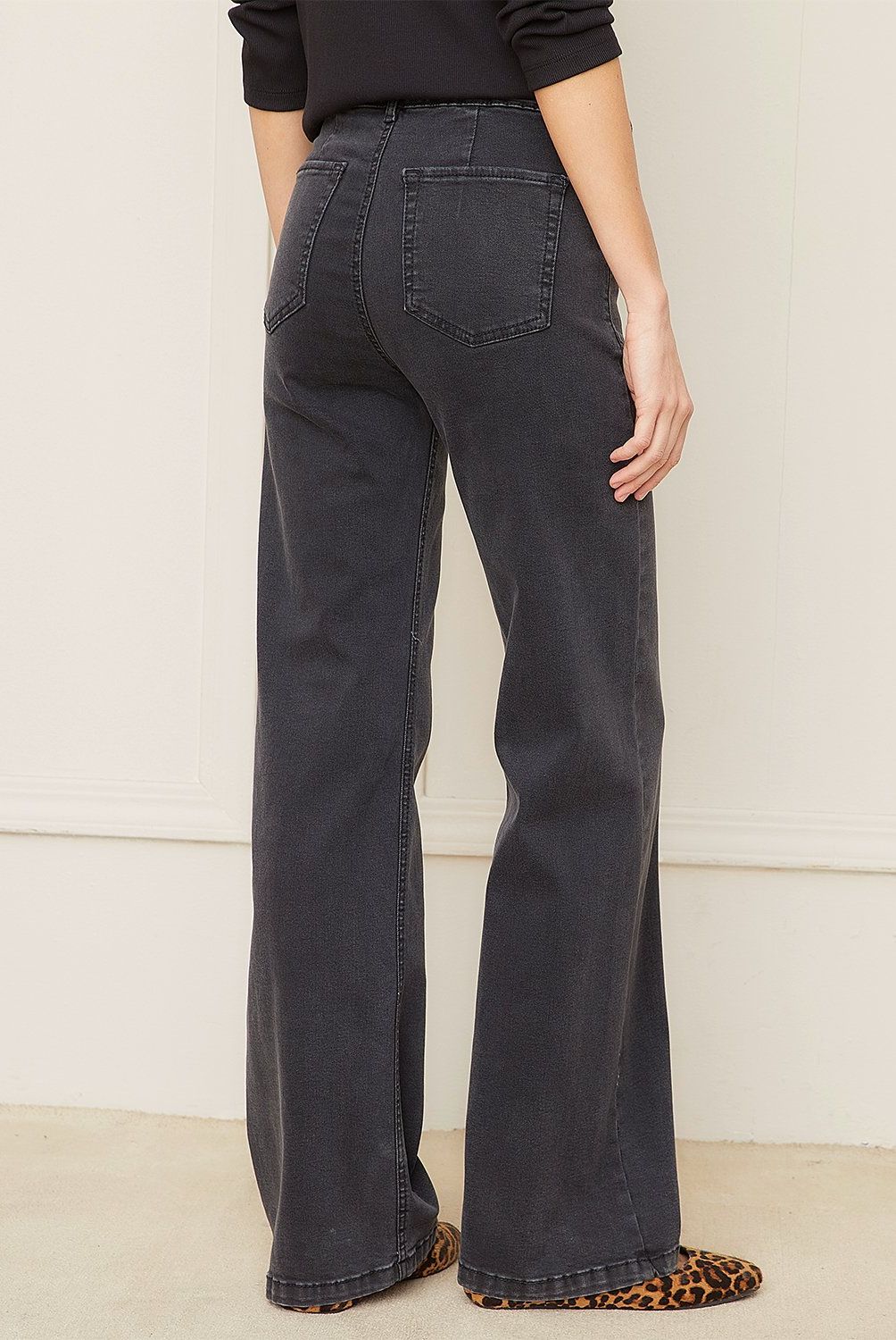 BASEMENT - Jeans Straight Tiro Medio Mujer Basement