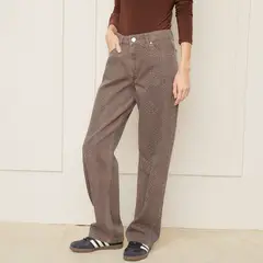 BASEMENT - Jeans Straight Tiro Medio Mujer