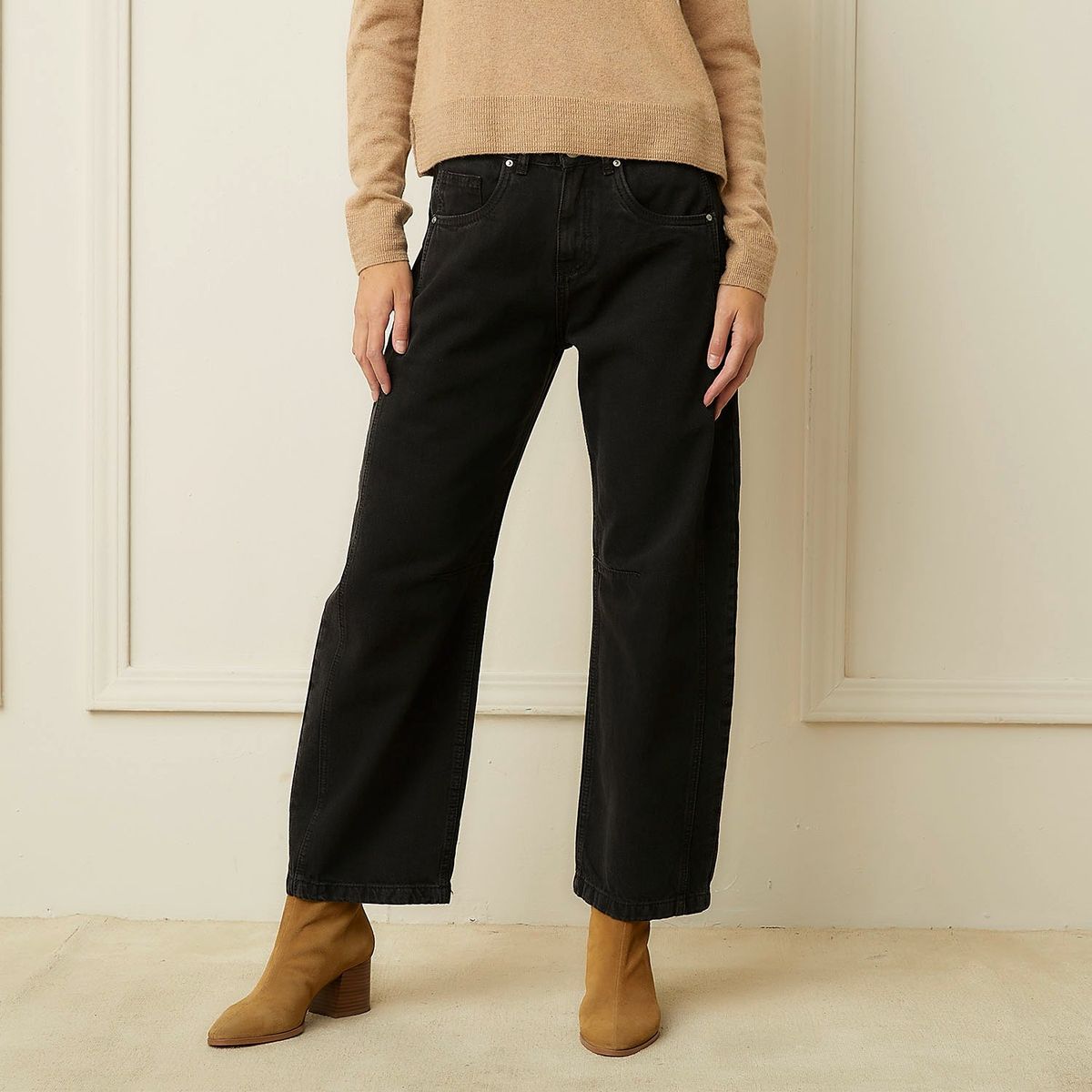 BASEMENT - Jeans Balloon Tiro Medio Mujer Basement