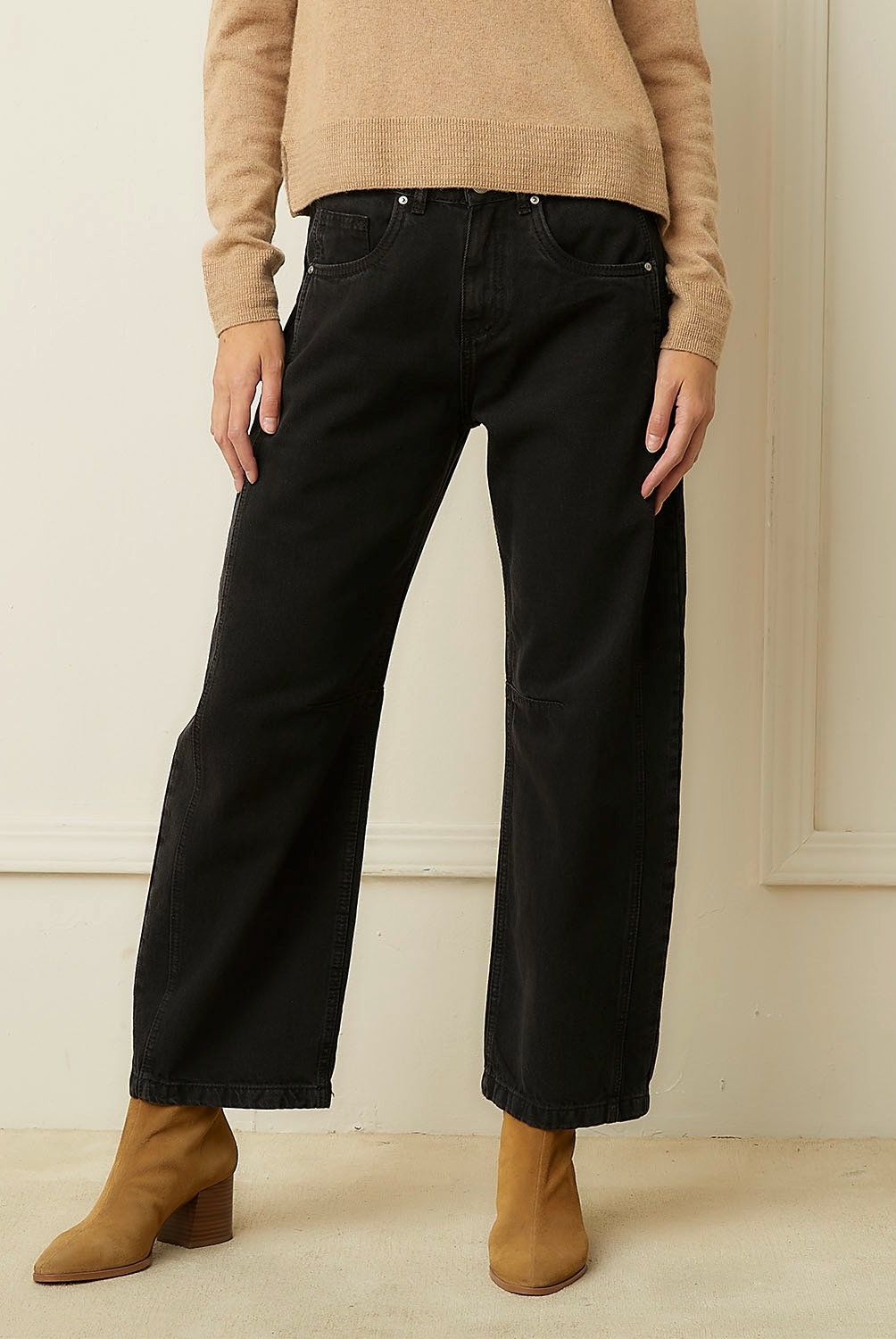 BASEMENT - Jeans Balloon Tiro Medio Mujer Basement