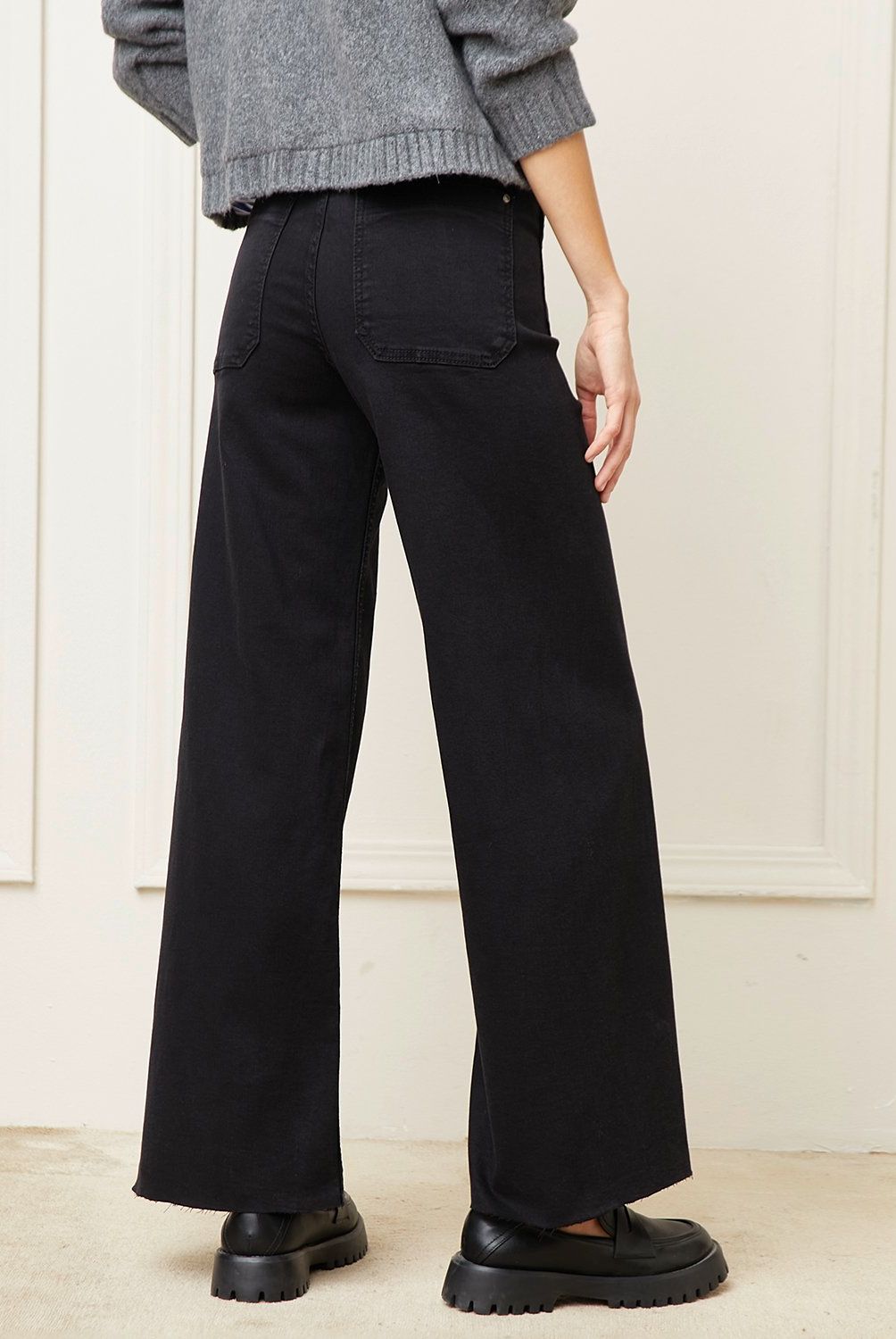 BASEMENT - Jeans Wide Leg Tiro Medio Mujer Basement