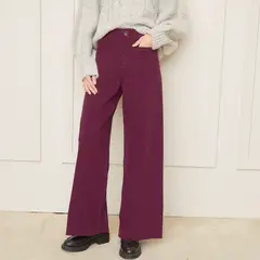 BASEMENT - Jeans Wide Leg Tiro Medio Mujer