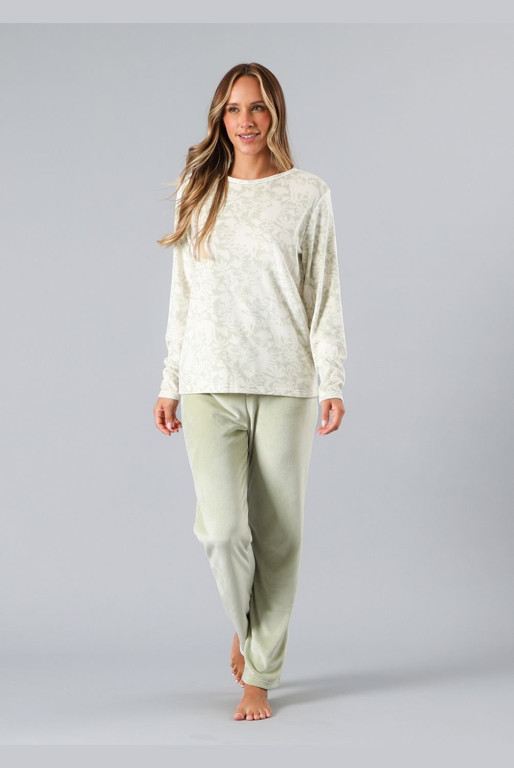 FLORES - Pijama Cuello Haggy Mujer Flores