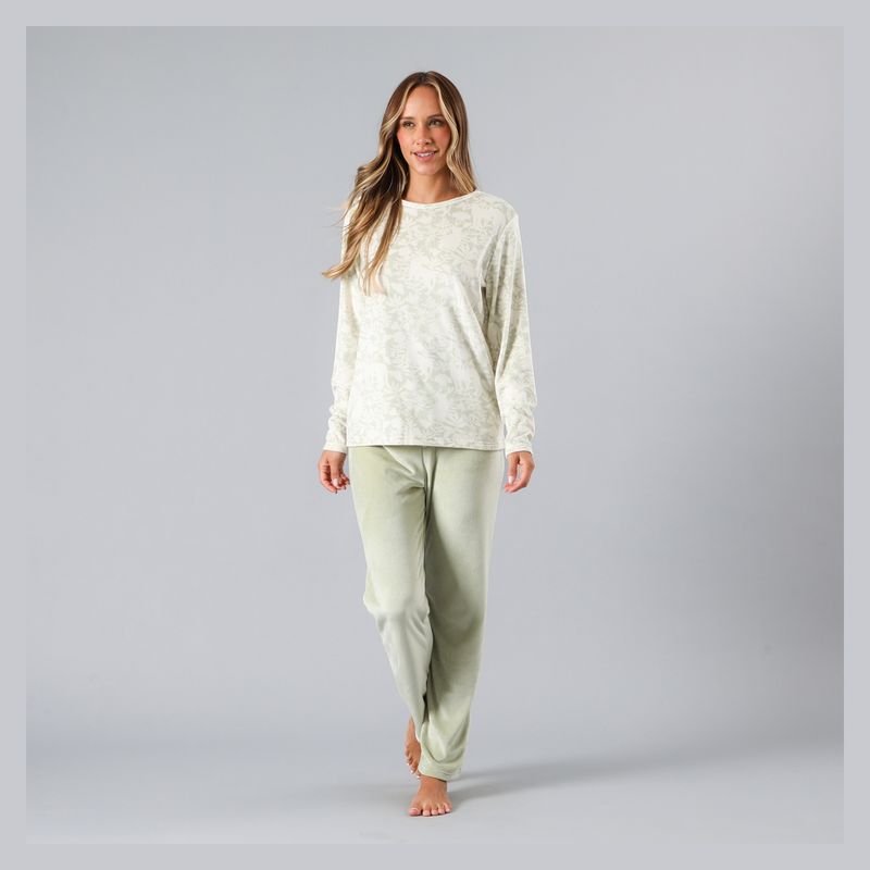 FLORES - Pijama Cuello Haggy Mujer Flores