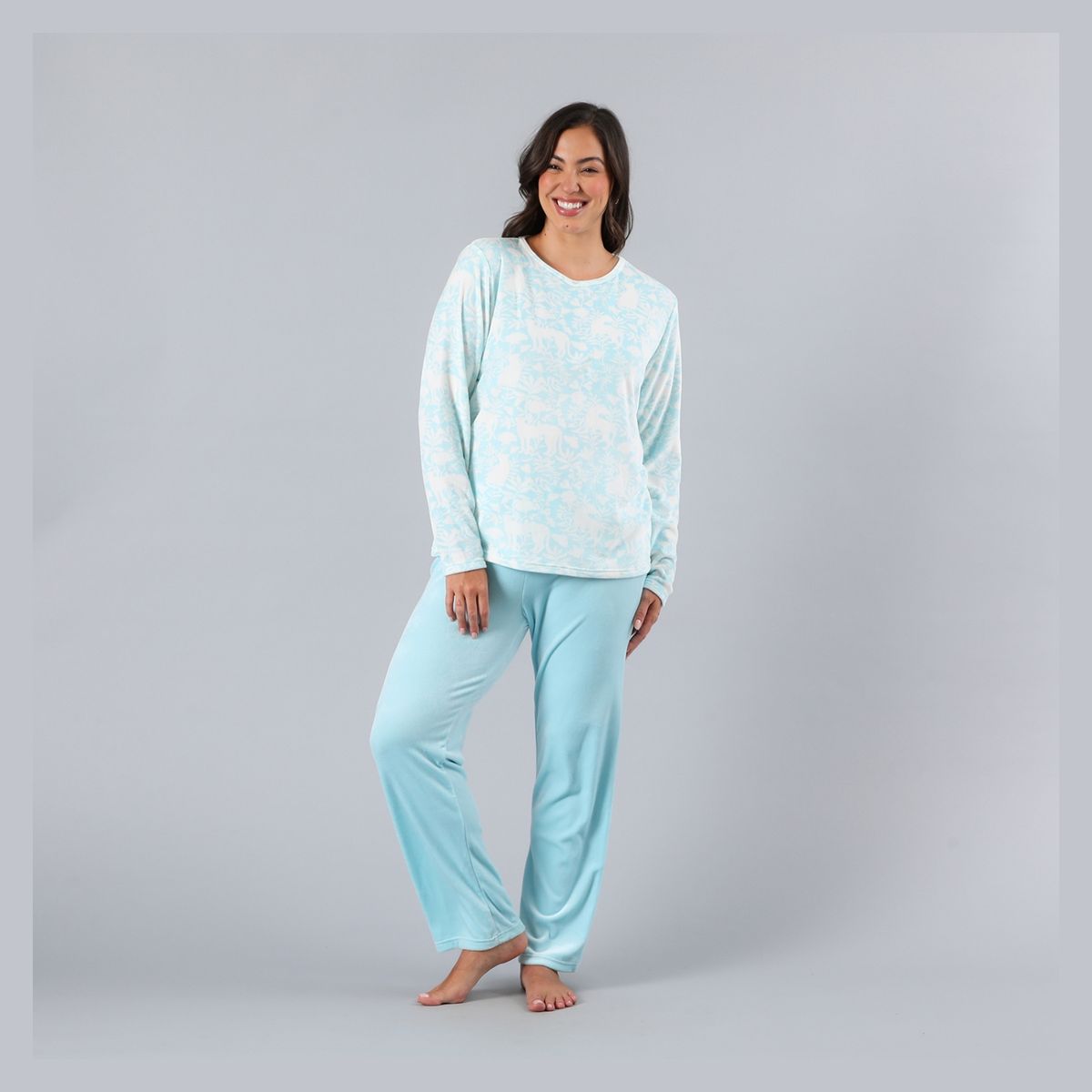 FLORES - Pijama Cuello Haggy Mujer Flores