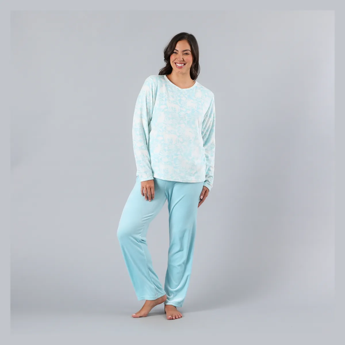 FLORES - Pijama Cuello Haggy Mujer Flores