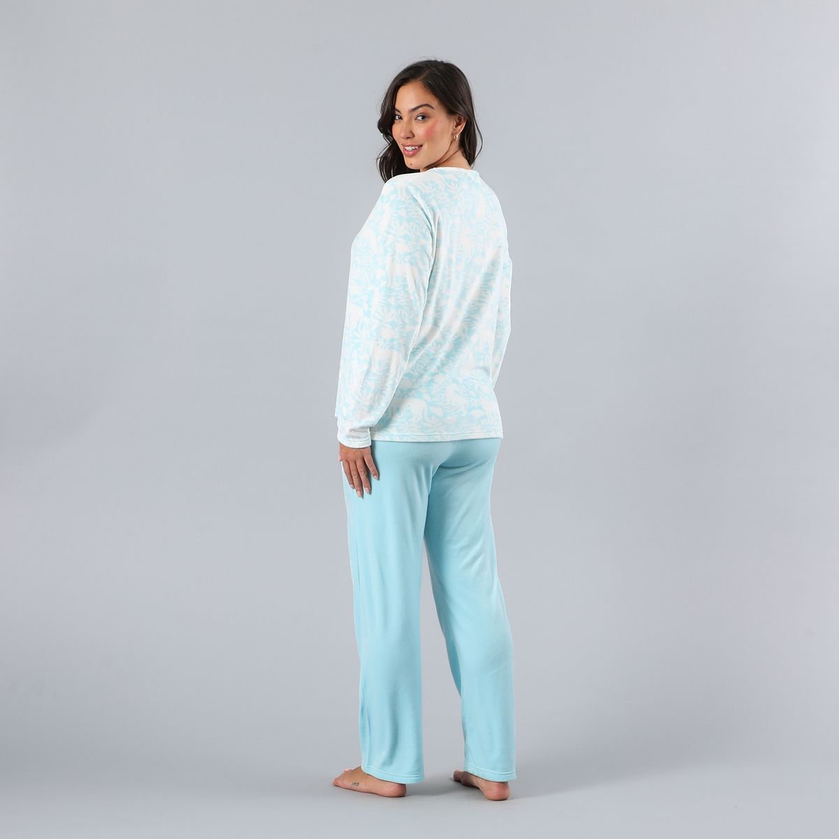 FLORES - Pijama Cuello Haggy Mujer Flores