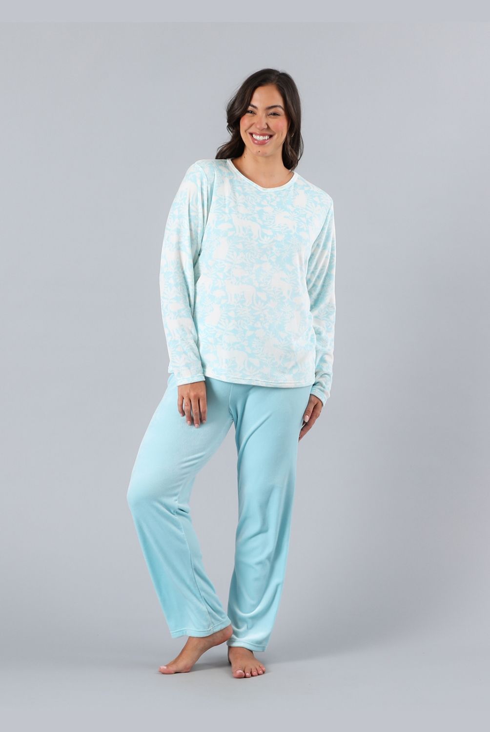 FLORES - Pijama Cuello Haggy Mujer Flores