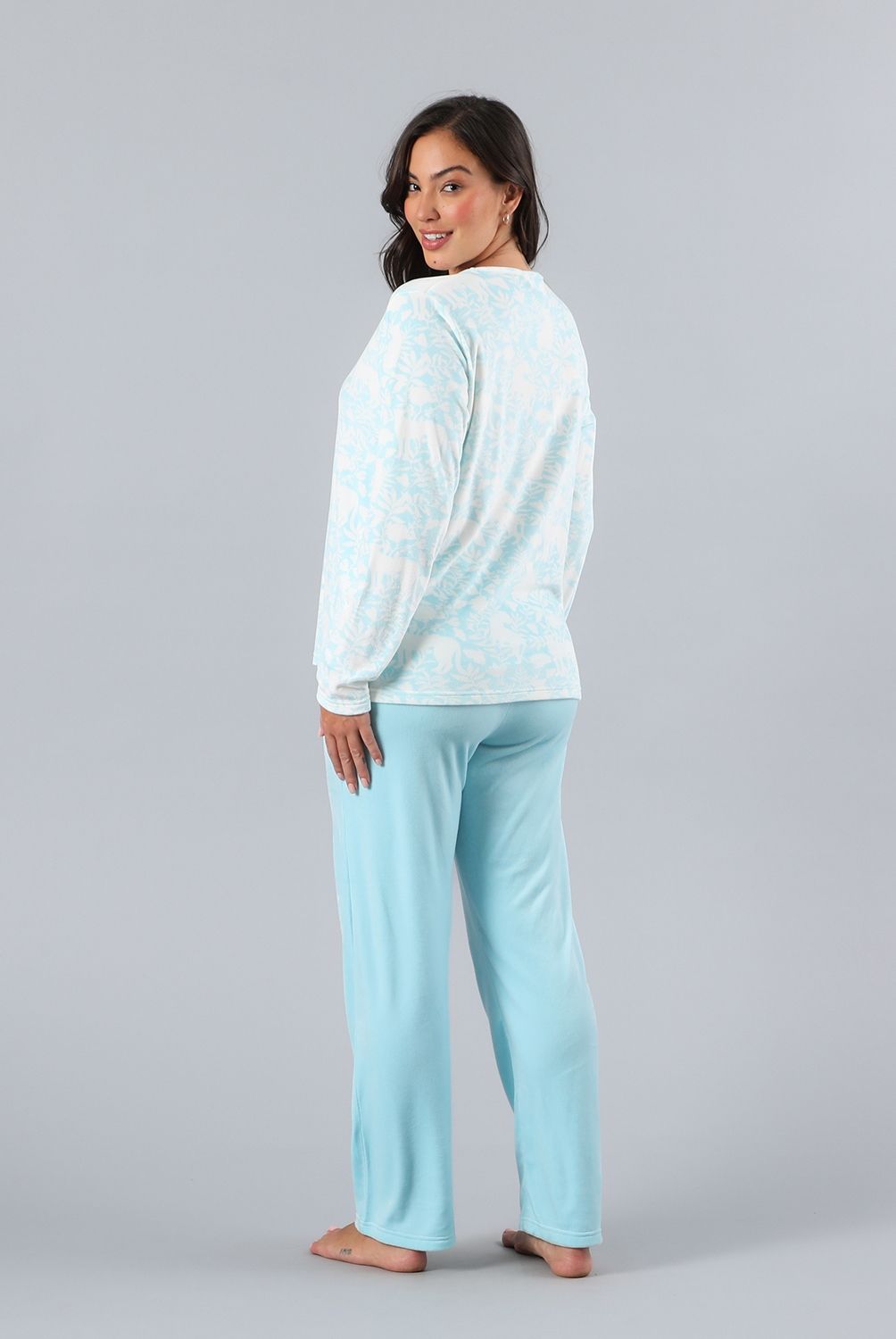 FLORES - Pijama Cuello Haggy Mujer Flores