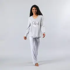 FLORES - Pijama Maternal Top + Pantalon Mujer