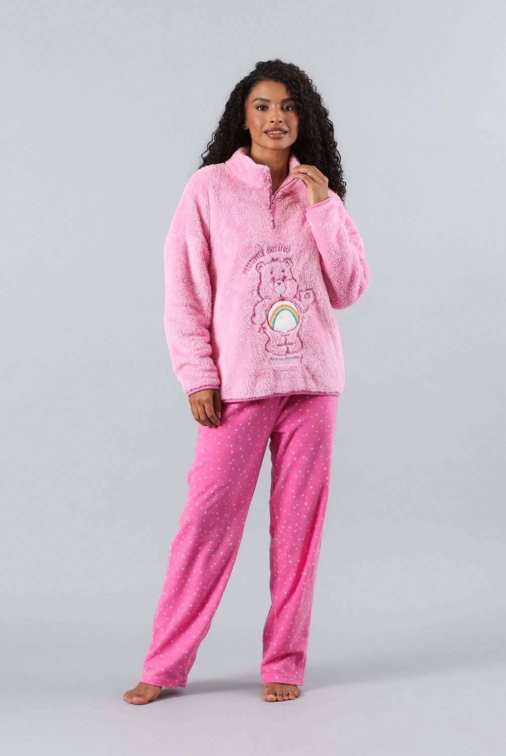 FLORES - Pijama Coral/Microfleece Medio Cierre Mujer Flores