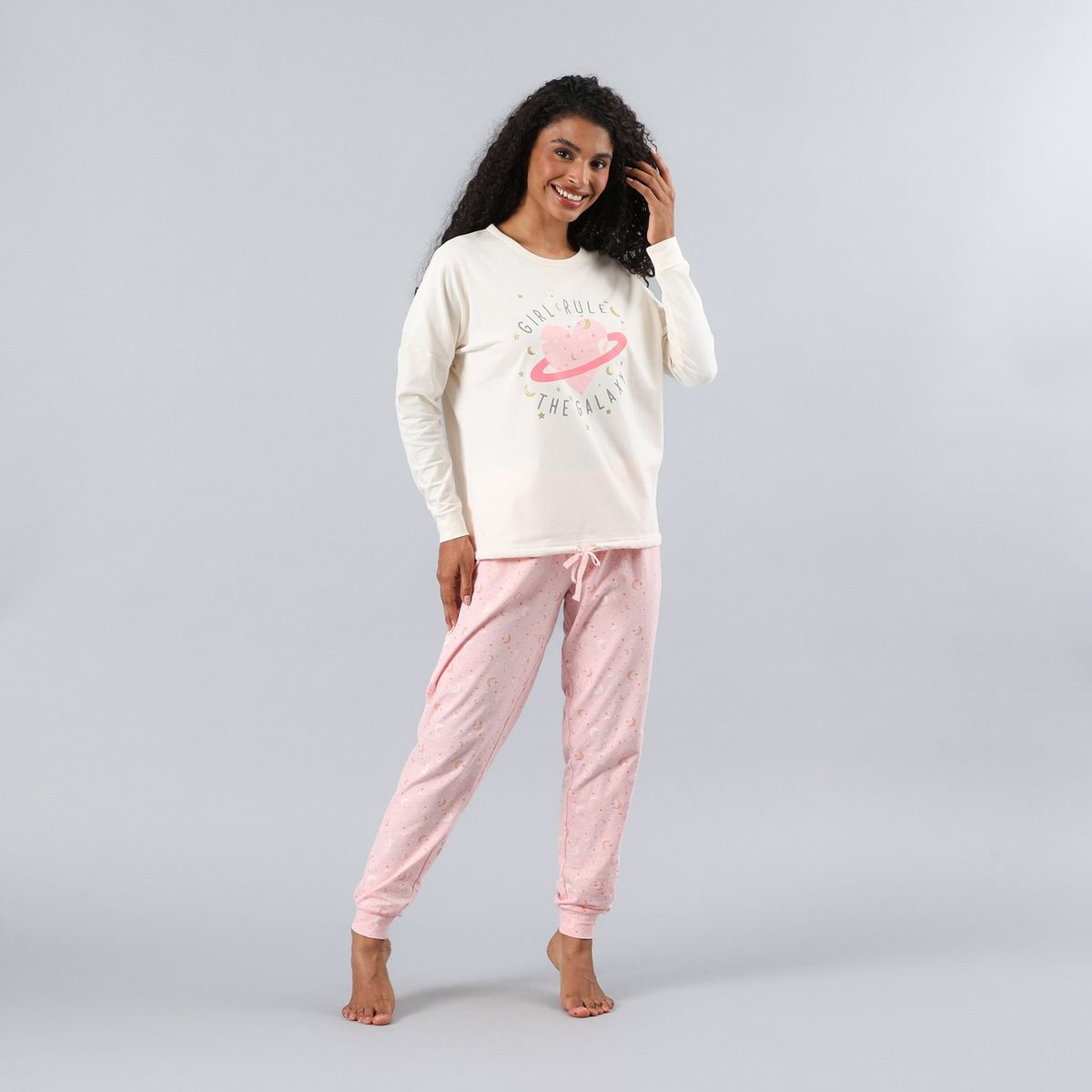 FLORES - Pijama Polera Ajustable En Pretina Mujer Flores