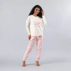 FLORES - Pijama Polera Ajustable En Pretina Mujer