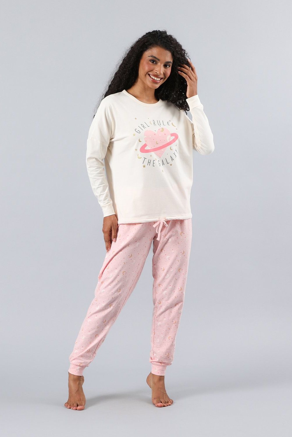 FLORES - Pijama Polera Ajustable En Pretina Mujer Flores