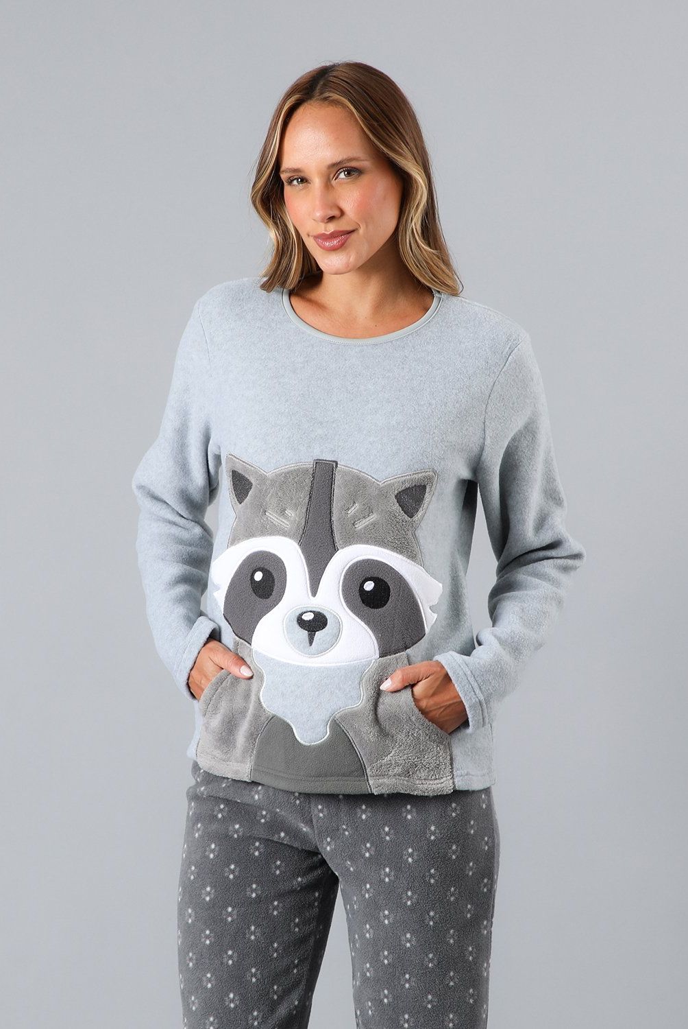FLORES - Pijama Micropolar Bolsillo Mujer Flores