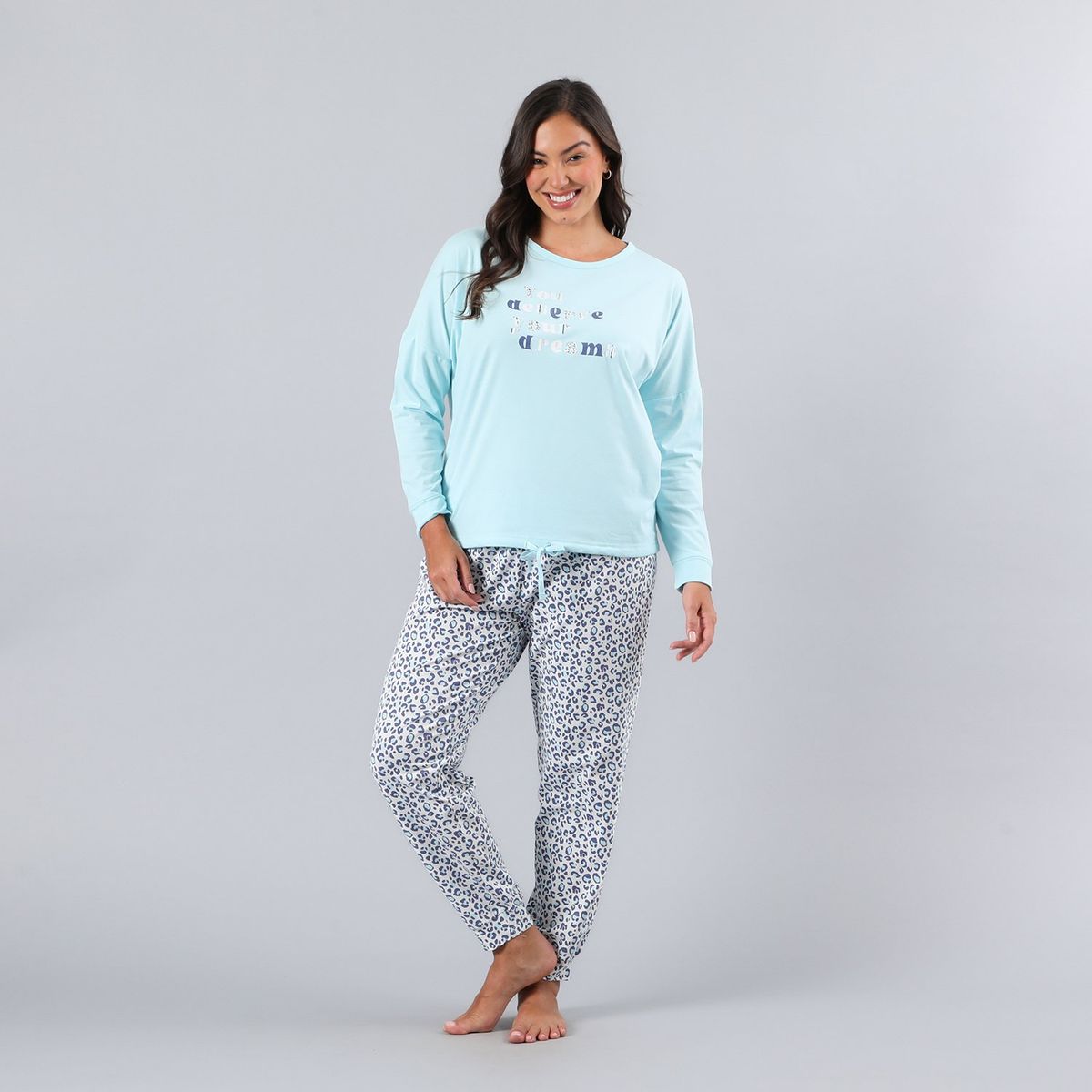 FLORES - Pijama Polera Ajustable En Pretina Mujer Flores