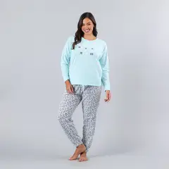 FLORES - Pijama Polera Ajustable En Pretina Mujer