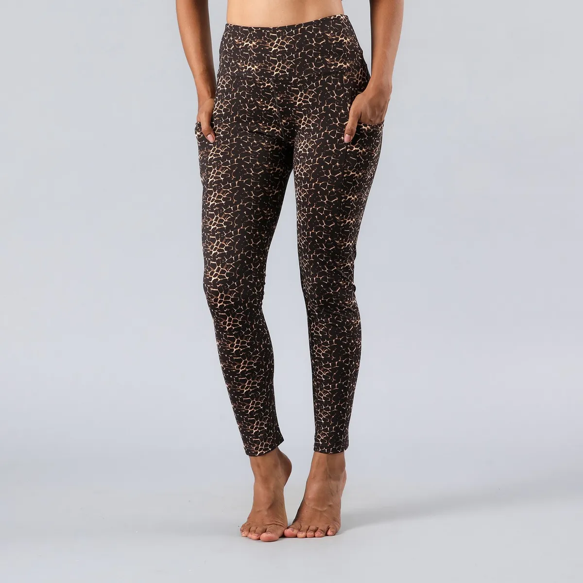 FLORES - Calza Pretina Cordón Bolsillos Animal Mujer Flores