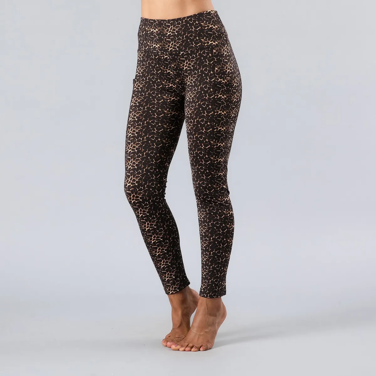 FLORES - Calza Pretina Cordón Bolsillos Animal Mujer Flores