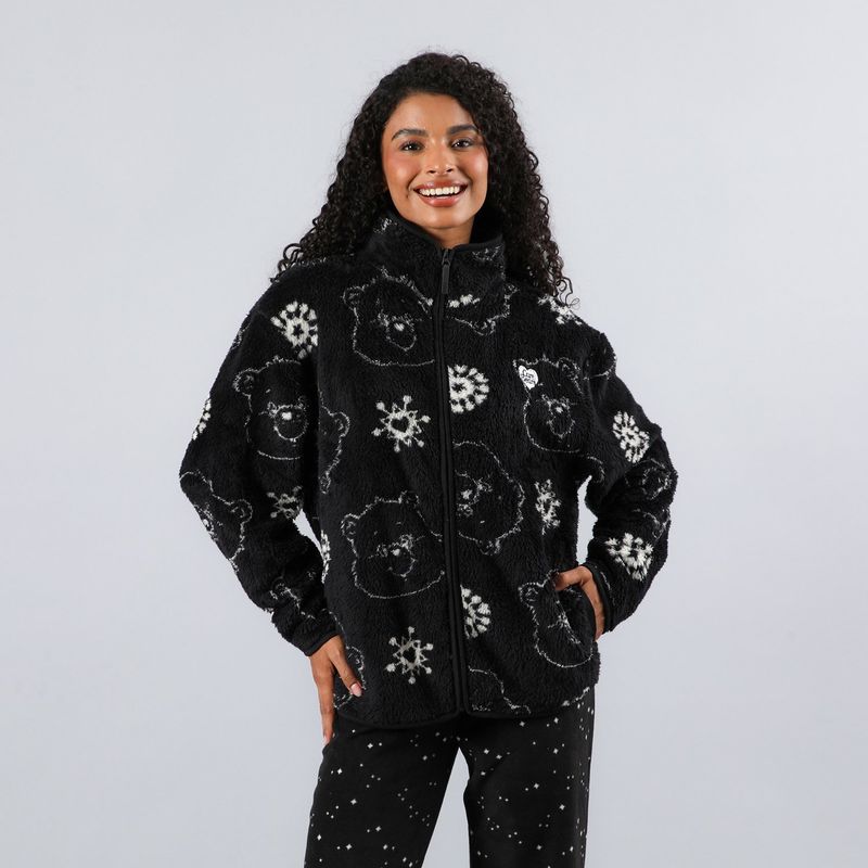 FLORES - Polerón Coralfleece Con Cuello Alto Mujer Flores
