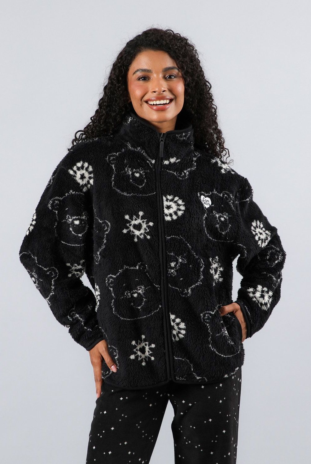 FLORES - Polerón Coralfleece Con Cuello Alto Mujer Flores